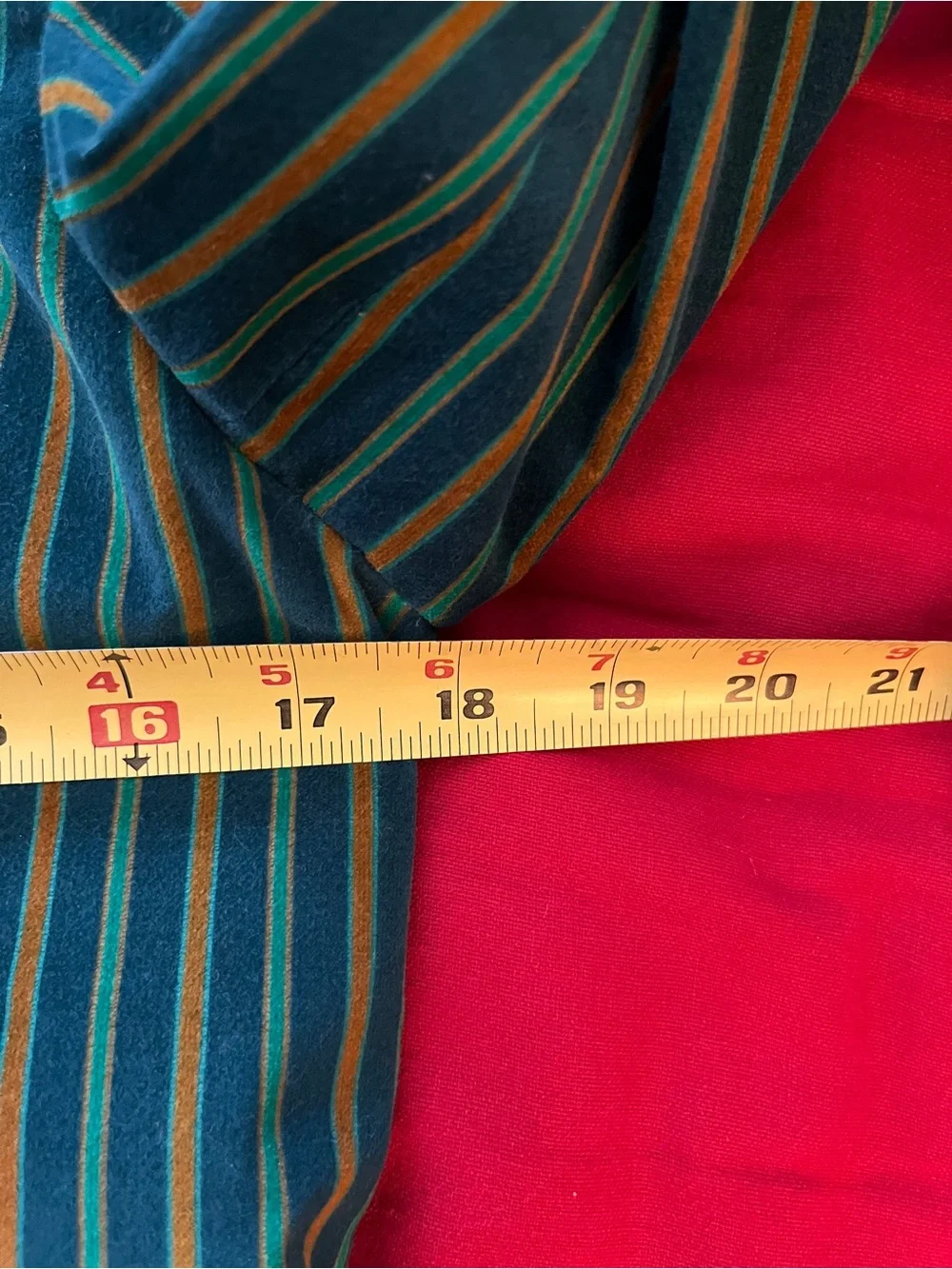 Original Penguin Green, Ochre & Teal Striped Blazer - Picture 5 of 6